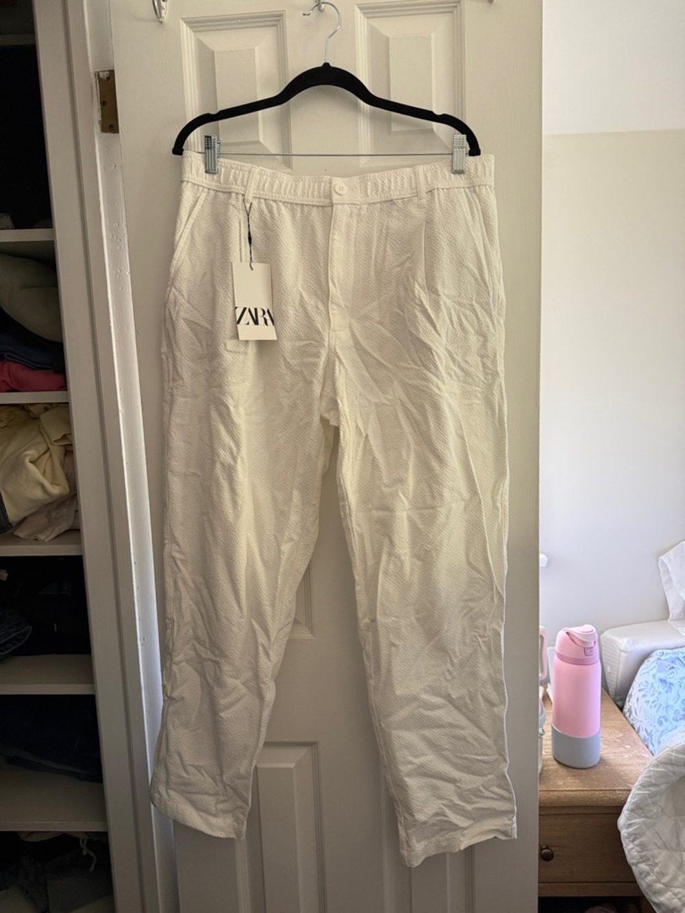 NWT Zara Men’s White Textured Pants